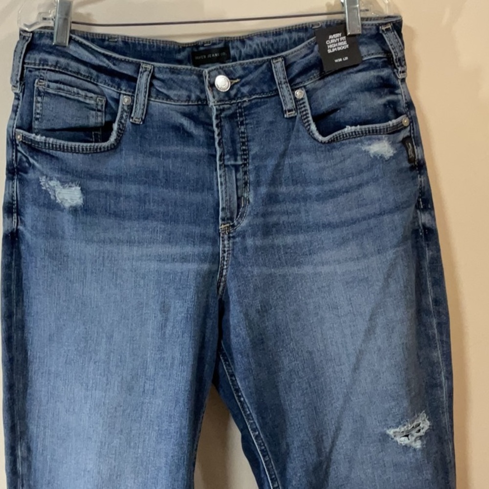 NWT Silver Jeans Avery Curvy High-Rise Slim. NEW - Picture 3 of 10